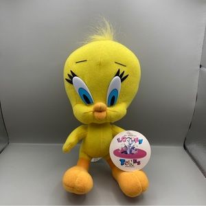 Vintage 1996 Ace Tweety Bird Looney Tunes Plush Stuffed Animal Play By Play NWT